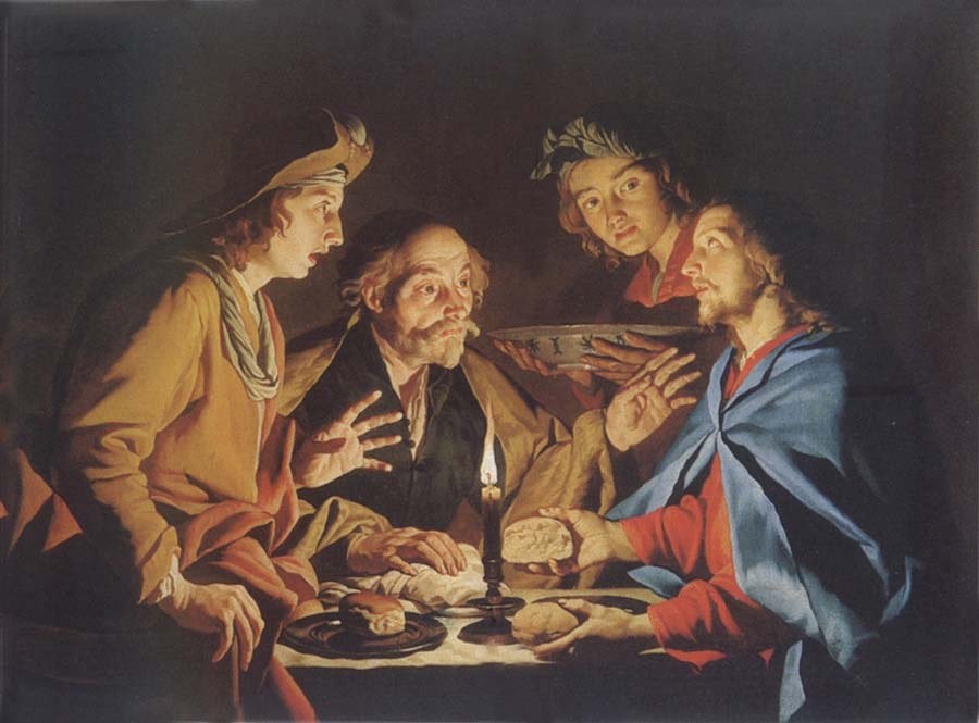 Matthias Stomer Christ in Emmaus